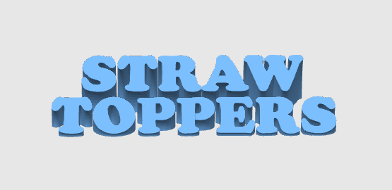 Multi Straw Toppers Display 3D Print File (STL & 3MF Digital Download)