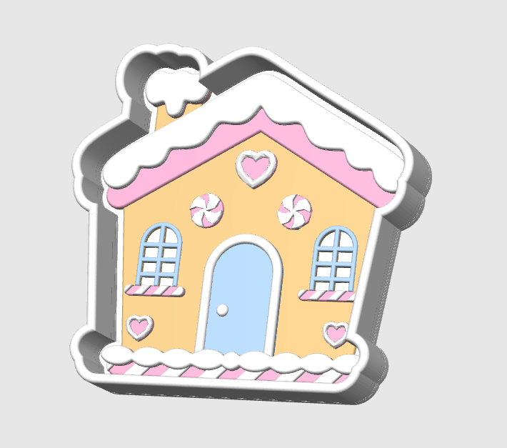 Gingerbread House Trinket Dish STL & 3MF File – 3D Print File – Cute Desk Organization – Digital Download