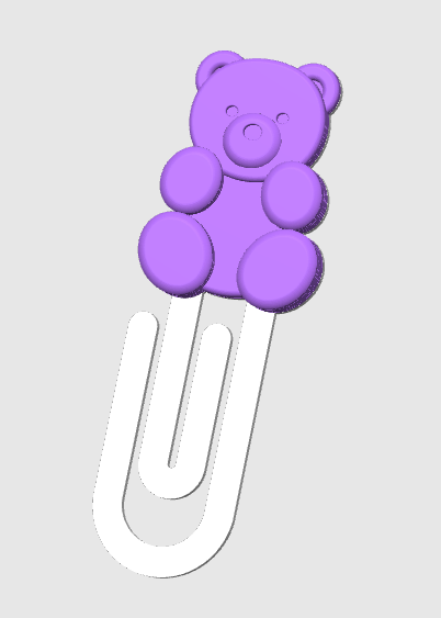 Gummy Bear Paper Clip 3D Print File (STL & 3MF Digital Download)