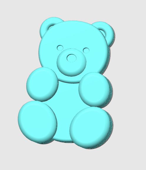 Gummy Bear Badge Reel Topper Flat Back 3D Print File (STL & 3MF Digital Download)