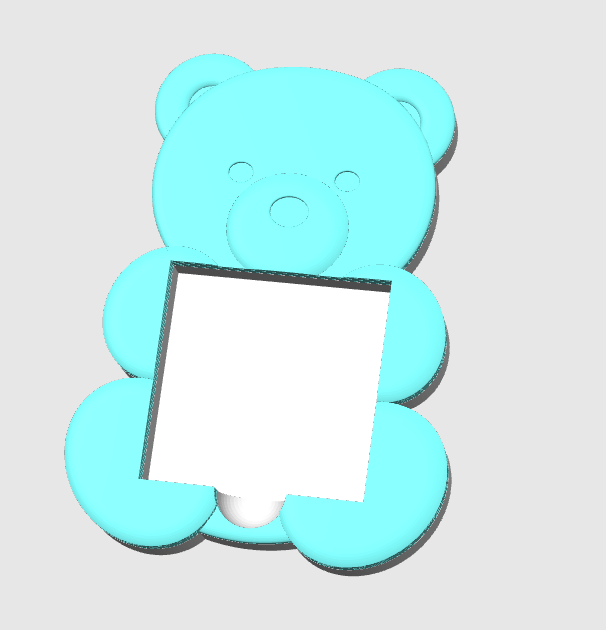 Jumbo Gummy Bear Sticky Note Holder: Desk Organizer 3D Print File (STL & 3MF)