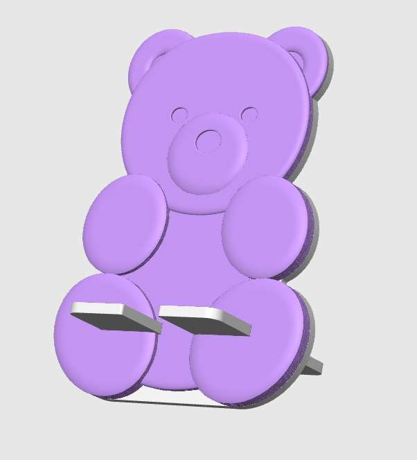 Gummy Bear Phone Holder 3D Print File: Fun Desk Decor (STL/3MF Digital Download)