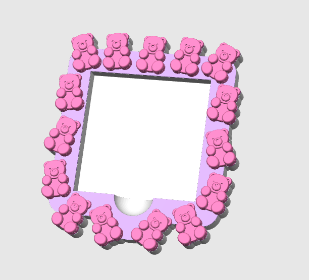 Gummy Bears Sticky Note Holder: Desk Organizer 3D Print File (STL & 3MF)