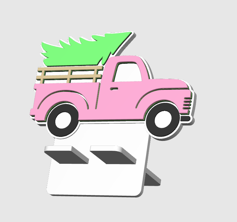 Farm Truck Phone Holder 3D Print File: Fun Desk Decor (STL/3MF Digital Download)
