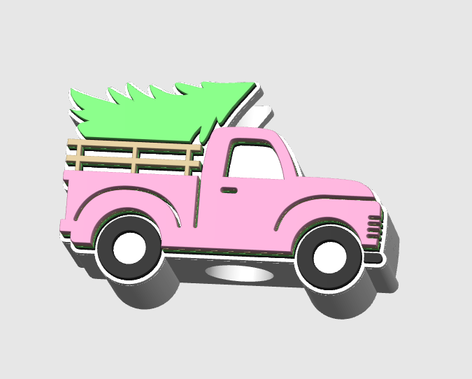 Farm Truck Straw Topper 3D Print File (STL & 3MF Digital Download) 8mm + 10mm Sizes