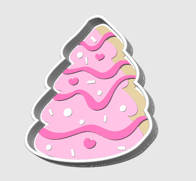 Christmas Tree Cake Trinket Dish 3D Print File (STL & 3MF)