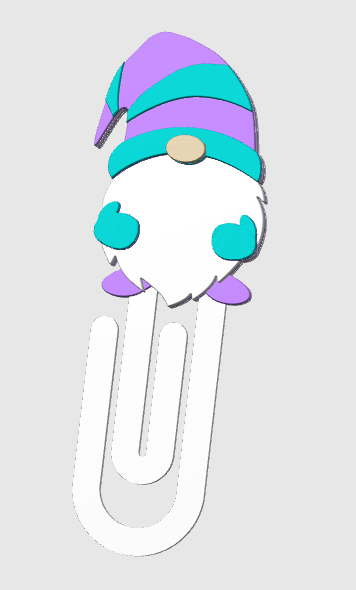 Gnome Paper Clip 3D Print File (STL & 3MF Digital Download)