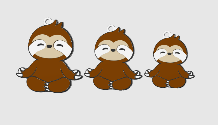 Sloth 3D Print File Bundle (STL & 3MF Digital Download)