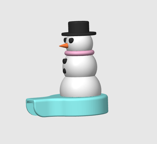 Snowman Soap Topper: 3D Print STL & 3MF File Gift (Digital Download)