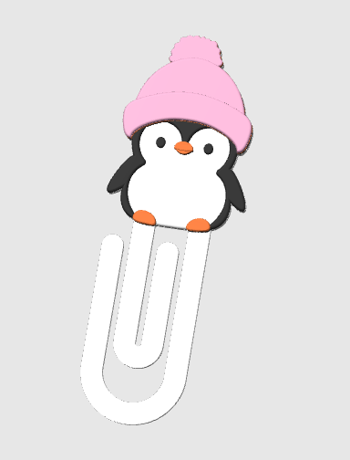 Cute Penguin Paper Clip 3D Print File (STL & 3MF Digital Download)