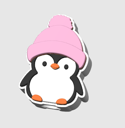 Cute Penguin Straw Topper 3D Print File (STL & 3MF Digital Download) 8mm + 10mm Sizes