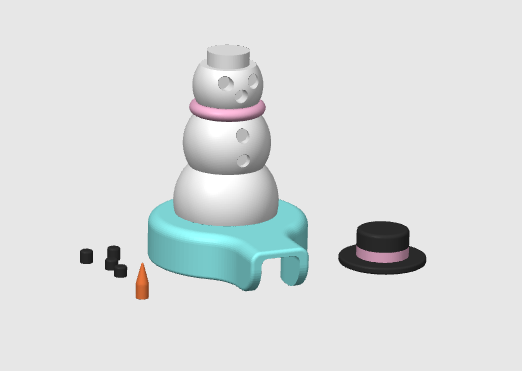 Snowman Soap Topper: 3D Print STL & 3MF File Gift (Digital Download)