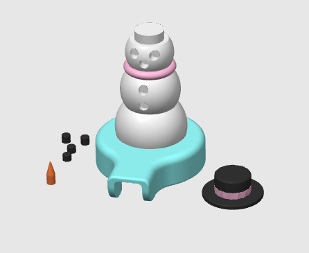 Snowman Soap Topper: 3D Print STL & 3MF File Gift (Digital Download)
