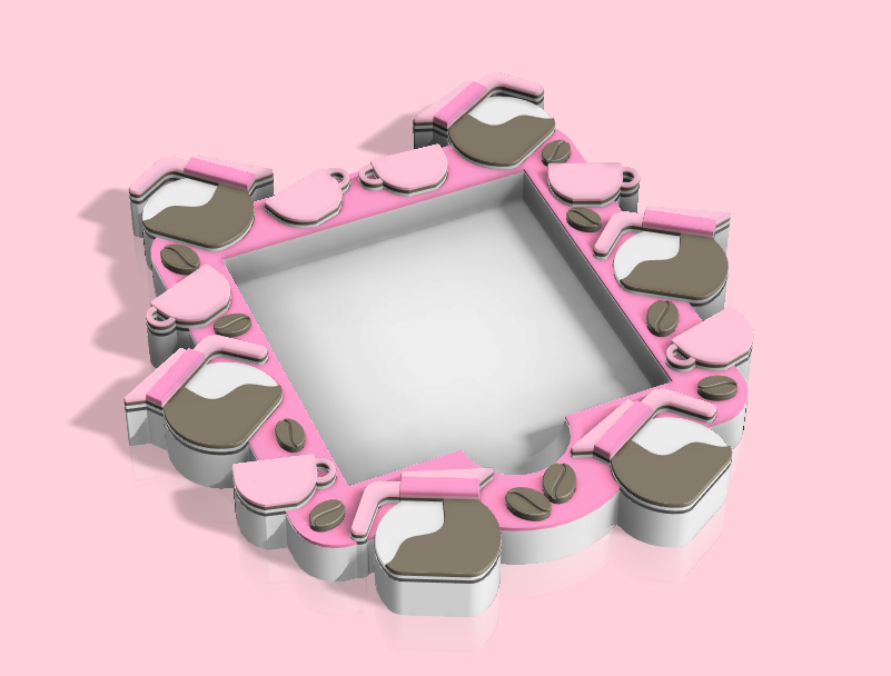 Coffee Theme Sticky Note Holder STL + 3MF File: 3D Printable Organizer (Digital Download)