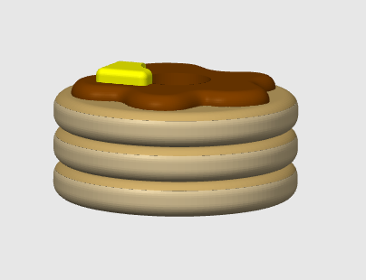 Pancakes Straw Topper 3D Print File (STL & 3MF Digital Download) 8mm + 10mm Sizes