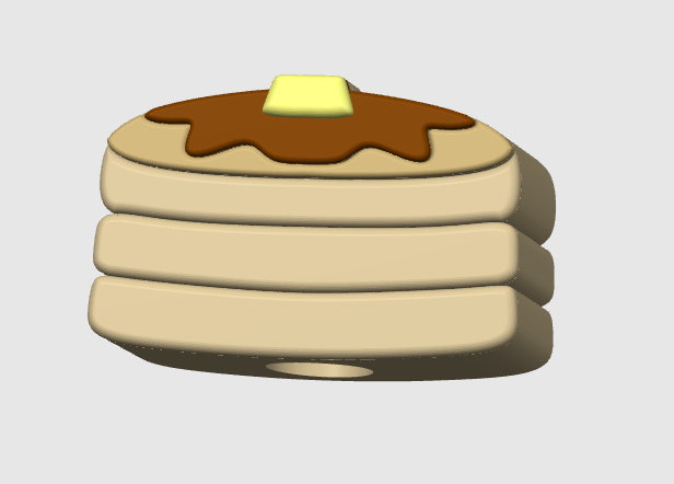 Pancakes Straw Topper V2 3D Print File (STL & 3MF Digital Download) 8mm + 10mm Sizes