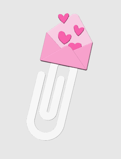 Love Letter Paper Clip 3D Print File (STL & 3MF Digital Download)