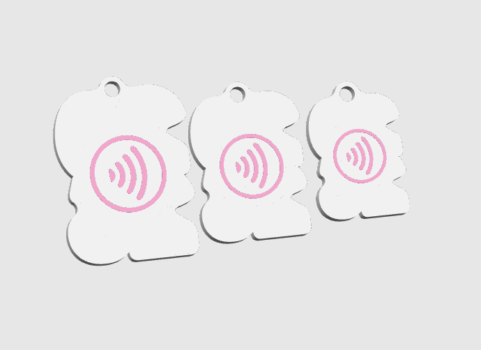 New Year 2026 NFC Keychain 3D Print File (STL & 3MF Digital Download)