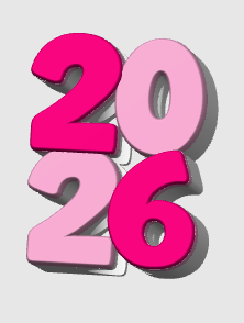 New Year 2026 Straw Topper 3D Print File (STL & 3MF Digital Download) 8mm + 10mm Sizes