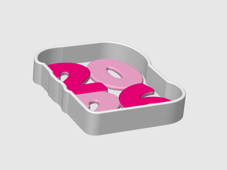 New Year 2026 Trinket Dish 3D Print File – Bow Desk Organizer (STL & 3MF)