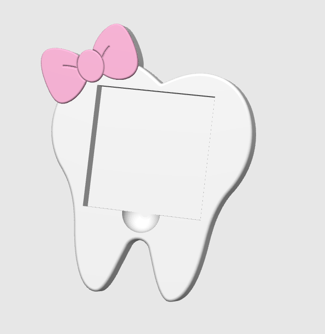 Bow Tooth Sticky Note Holder: Desk Organizer 3D Print File (STL & 3MF)