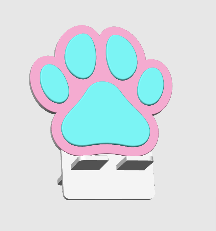 Dog Paw Phone Holder 3D Print File: Fun Desk Decor (STL/3MF Digital Download)