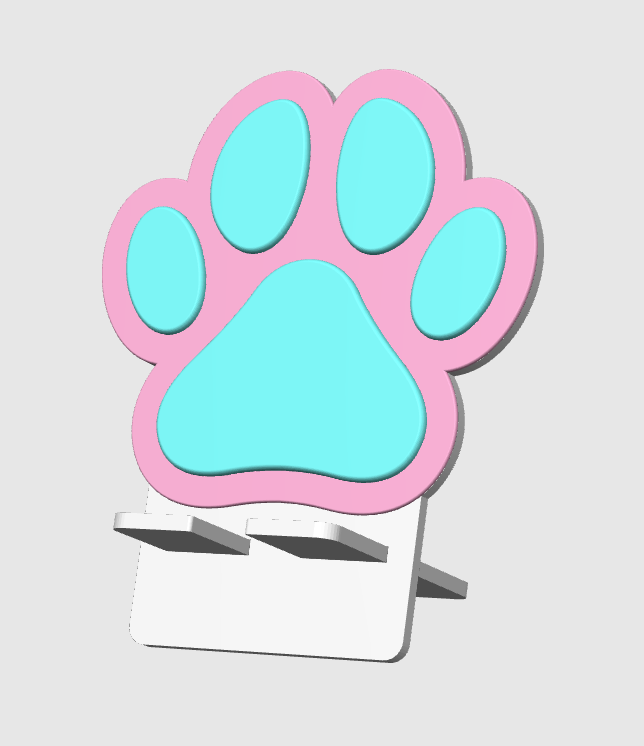 Dog Paw Phone Holder 3D Print File: Fun Desk Decor (STL/3MF Digital Download)