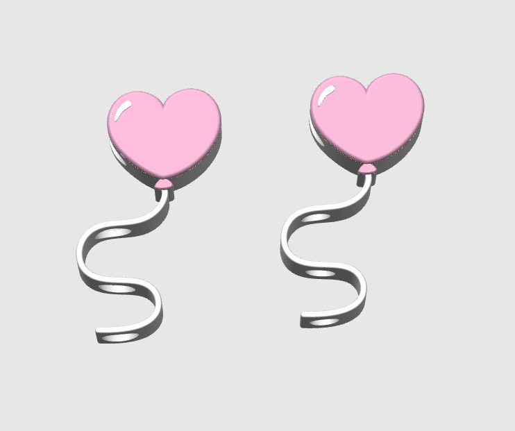 Heart Balloon Straw Topper 3D Print File (STL & 3MF Digital Download) 8mm + 10mm Sizes