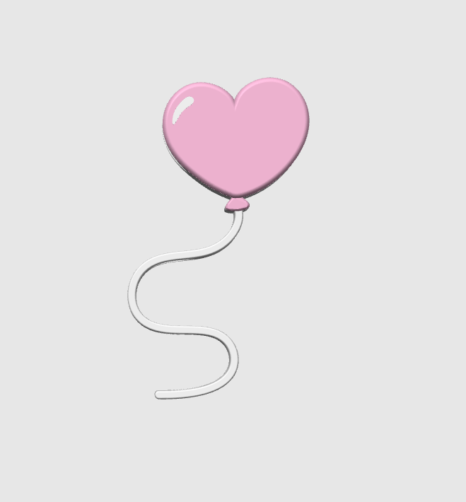 Heart Balloon Straw Topper 3D Print File (STL & 3MF Digital Download) 8mm + 10mm Sizes