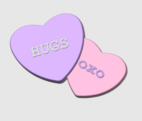 Candy Hearts 3D Print File Bundle (STL & 3MF Digital Download)