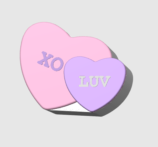 Candy Hearts 3D Print File Bundle (STL & 3MF Digital Download)