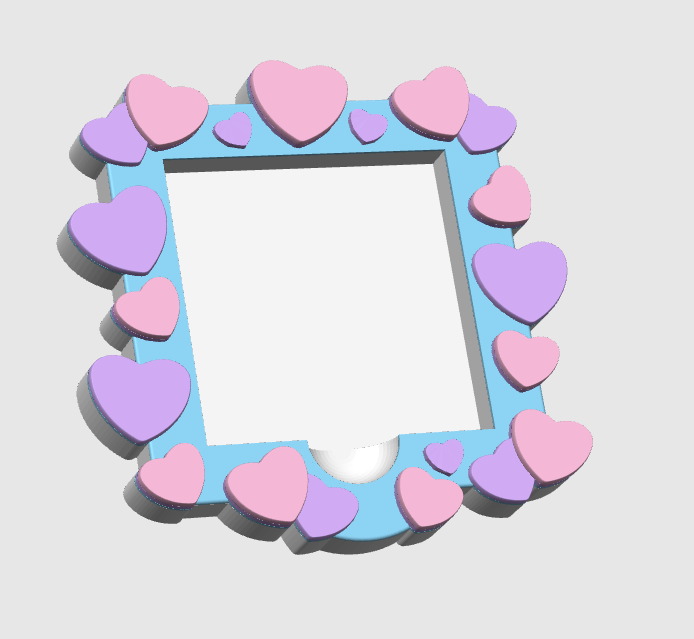 Candy Hearts Sticky Note Holder STL/3MF – Desk Organizer 3D File (Digital Download)