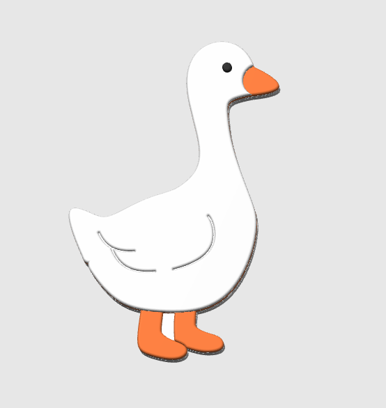 Goose Badge Reel Topper 3D Print File (STL & 3MF Digital Download)