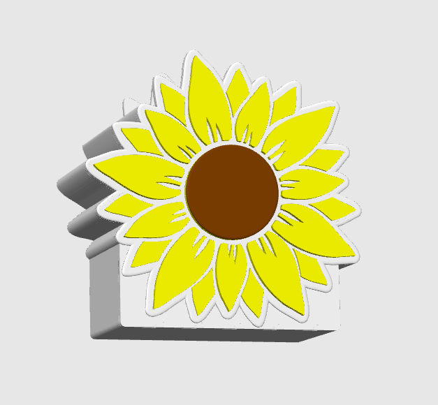 Sunflower 3D Print File Bundle – Desk Decor (STL/3MF Digital Download)
