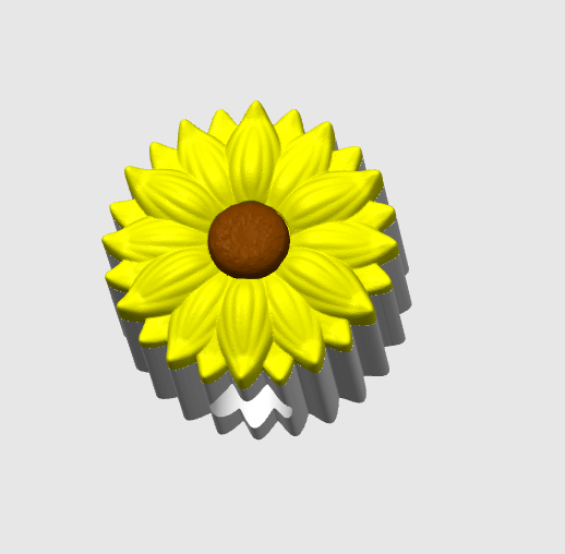 Sunflower Straw Topper Detailed 3D Print File (STL & 3MF Digital Download) 8mm + 10mm Sizes