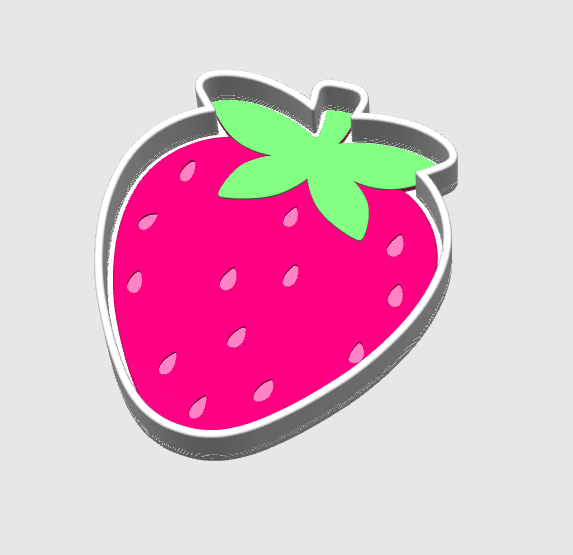 Strawberry Trinket Dish STL & 3MF 3D Print File – Desk Organization (Digital Download)