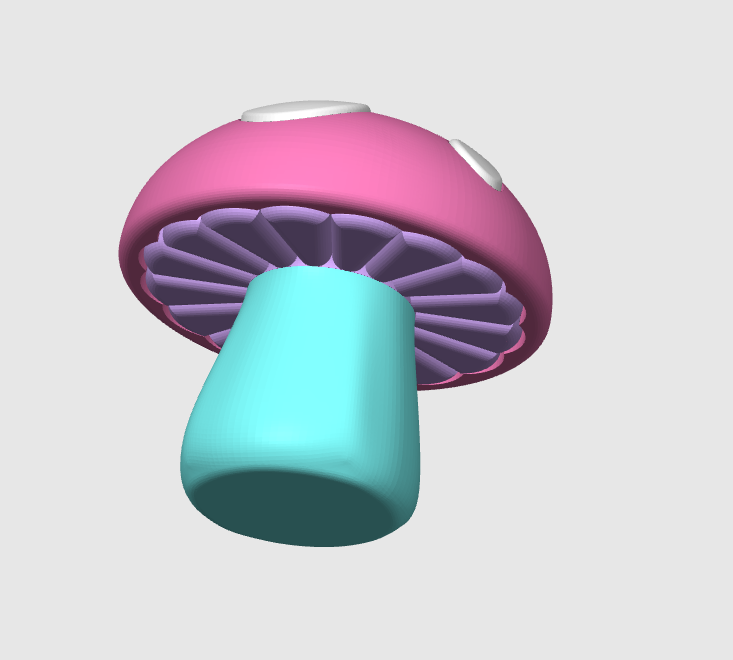 Mushroom Fidget Clicker 3D Print File (STL & 3MF Digital Download)