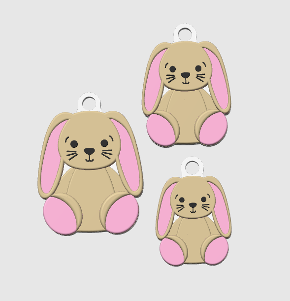 Bunny NFC Keychain STL/3MF Digital File Download