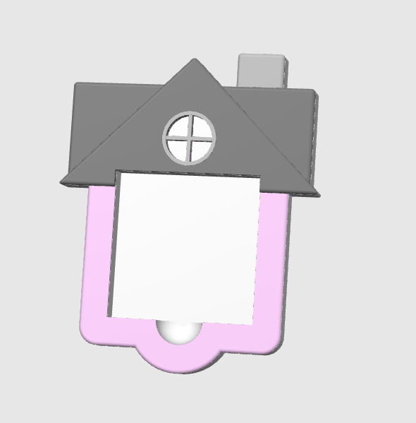 House Sticky Note Holder STL + 3MF File - Real Estate Desk Organizer (Digital Download)