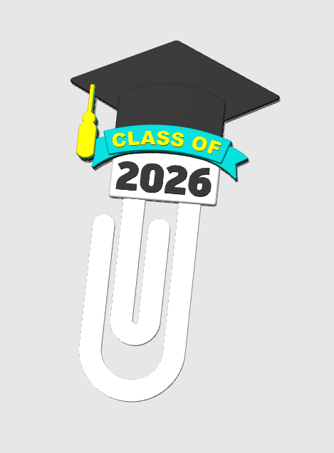 Graduation Paper Clip 3D Print File (STL & 3MF Digital Download)