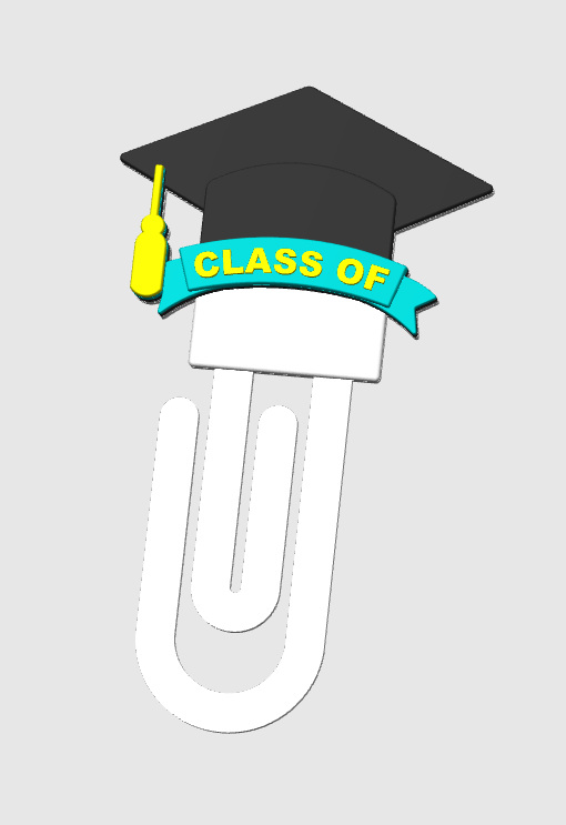 Graduation Paper Clip 3D Print File (STL & 3MF Digital Download)