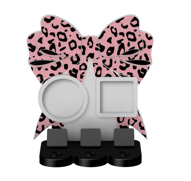 Digital Download - NFC Display Backing - Coquette Cheetah Bow Backing