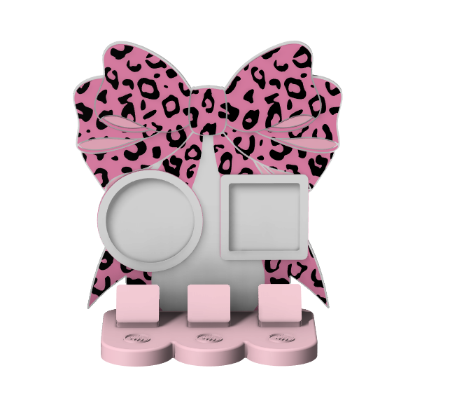Digital Download - NFC Display Backing - Coquette Cheetah Bow Backing