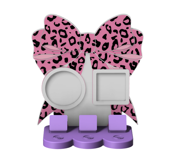 Digital Download - NFC Display Backing - Coquette Cheetah Bow Backing