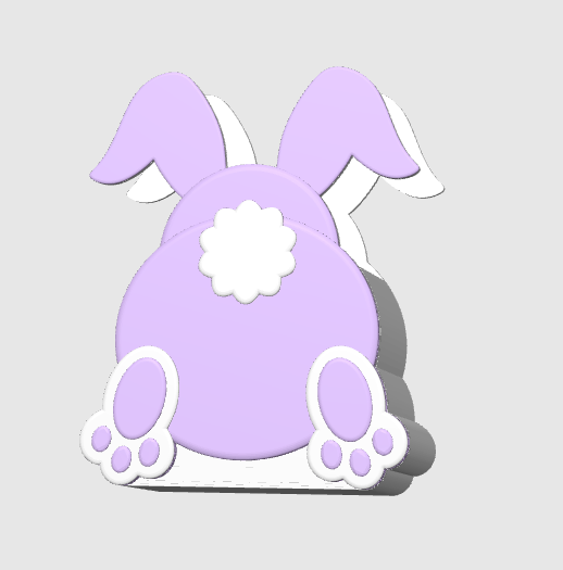 Bunny Butt Pen Holder: 3D Print STL & 3MF File (Digital Download)