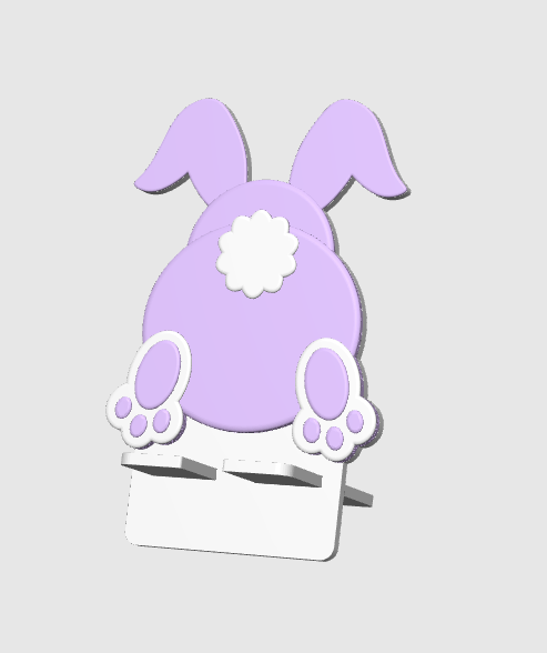 Bunny Butt Phone Holder 3D Print File (STL/3MF Digital Download)