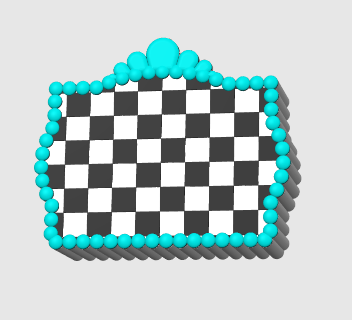 Checkered Turquoise Pen Holder: 3D Print STL & 3MF File (Digital Download)