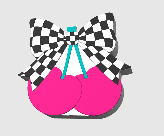 Checkered Cherry Pen Holder: 3D Print STL & 3MF File (Digital Download)