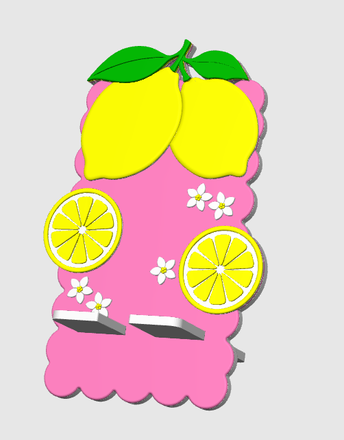 Lemons Phone Holder 3D Print File: Desk Decor (STL/3MF Digital Download)