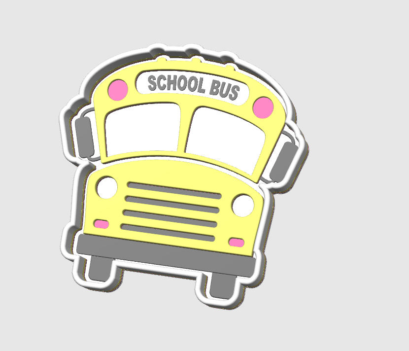 School Bus Trinket Dish STL & 3MF File – 3D Print Desk Organizer (Digital Download)